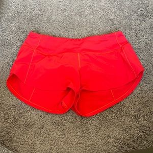 Lululemon Low Rise Speed Up Shorts